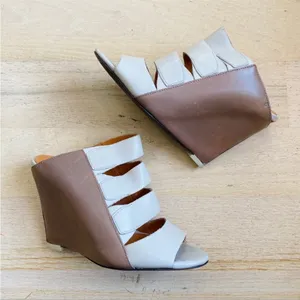 Rebecca Minkoff wedge strappy leather sandal thumbnail 3