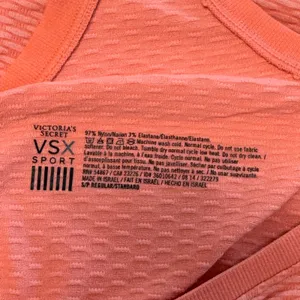 VSX Victoria's Secret Sport Neon Coral Textured Racerback Tank Top Small Stretch thumbnail 6