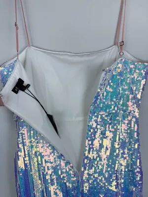 NBD NWT Revolve Amethyst Iridescent Sequin Gown Formal Column Maxi Dress Small thumbnail 13