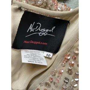 Mac Duggal Fully Embellished Sleeveless‎ MIDI Cocktail Formal Size 10 thumbnail 5