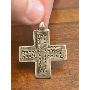 Vintage cross 925 sterling silver v58 7.51g 1 1/4inch thumbnail 5