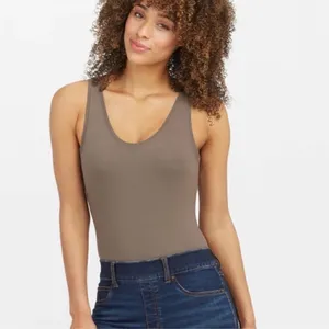 Spanx Pebble Grey Suit Yourself Scoop Neck Tank Bodysuit thumbnail 4