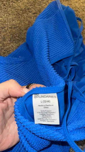 One piece Bathing suit Blue Size 12 thumbnail 3