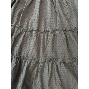 Kourt Calypso Maxi Dress Black Swiss Dot‎ Ruffle Smocked Tiered Size XL thumbnail 3