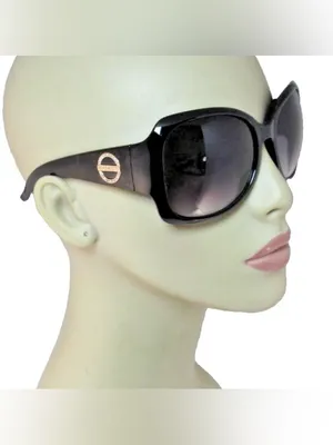GUESS shinny Black Plastic Sunglasses 20-Rhinestone Gold Logo GO00069-01B NEW thumbnail 4