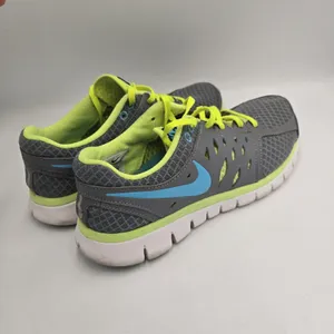 Nike Flex 2013 Run Women’s 9 Gray Volt Blue Breathable Running Athletic Shoes thumbnail 8