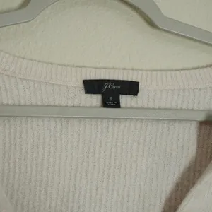 J. Crew Size Small Cream Blush Ribbed Cardigan Jeweled Buttons Ladylike Girly thumbnail 4