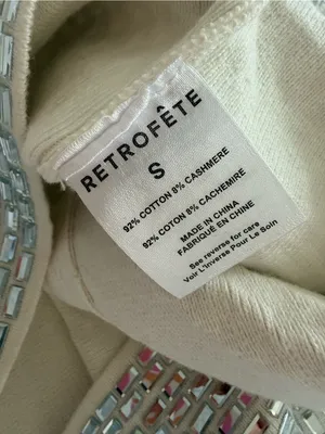 Retrofête NEW Avanya Knit Mirror Crystal Sequin Embellished White Mini Dress S thumbnail 8