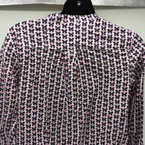 Gap Maternity White Long Sleeve Tunic w/Black and Lavender Butterflies Size S thumbnail 5