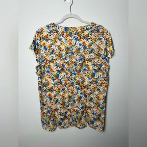 Floral Flowy Top Orange Size XXL thumbnail 3
