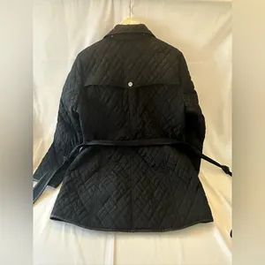 Calvin Klein women’s size large quilted black jacket thumbnail 5