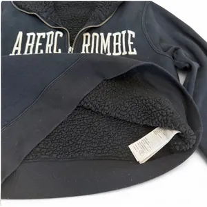 VTG Abercrombie & Fitch Womens Sherpa Lined Quarter Zip Sweatshirt M thumbnail 6