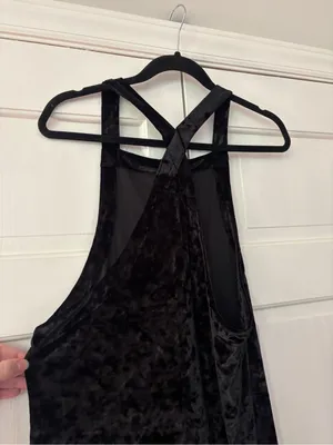 Urban Outfitters‎ Black Velvet Overall Jumpsuit Size Small Shapeless Overalls thumbnail 11