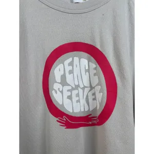Seek Discomfort Peace Seeker Graphic‎ Print Pullover Crewneck Sweatshirt thumbnail 2