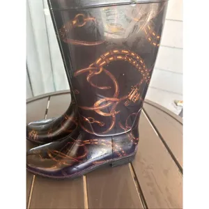 Ralph Lauren Rosalyn 11 Rain Boots Brown/Tan /Pull On Size 5 thumbnail 11