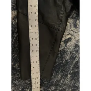 Women's Black Leather Trench Coat Size Medium Vintage Grunge Goth Matrix 90's thumbnail 7