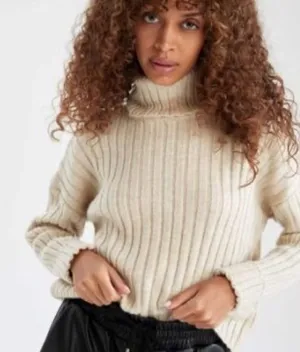 Ralph Lauren Thick‎ chunky wool blend turtleneck Fisherman Core C31 thumbnail 1