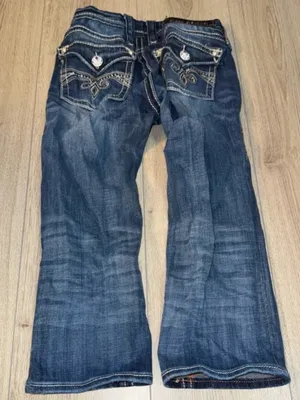 Rock revival sora capri crop cropped Women’s Blue Jeans denim thumbnail 1