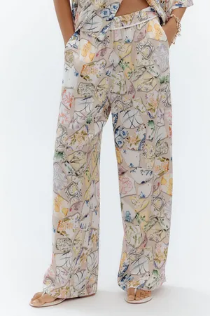 Anthropologie Maeve The Brooklin Printed Wide-Leg Pull-On Pants,Size S thumbnail 4