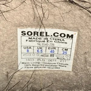 Sorel Joan of Arctic Waterproof Winter Boot Tan Black‎ Size 8 thumbnail 7