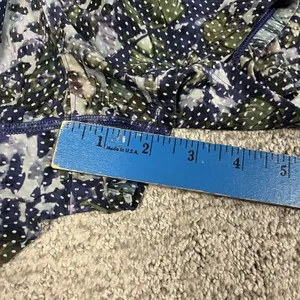 Lululemon City Skort Womens 8 Blue Green Floral Zip Pockets Tennis Pickleball thumbnail 5