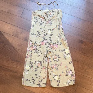 Mustard Seed Floral Green Overalls - C19-002 thumbnail 3