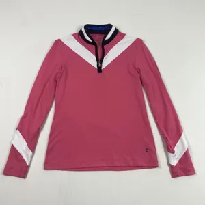 LOHLA SPORT Pullover Womens Small Pink‎ Quarter Zip Chevron Golf Long Sleeve thumbnail 1