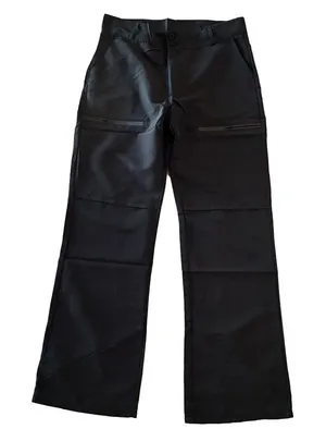 Women's Black Hiking Style Pants with Fixed Waist and Pockets Size Large #260705 thumbnail 1