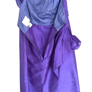Vintage Watters & Watters Silk Dress Size 6 One Shoulder Purple Formal Cocktail thumbnail 11