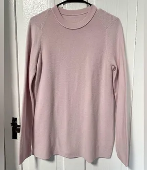 Lululemon Take it all in Cotton Blend Crewneck sweater strawberry light pink M thumbnail 3