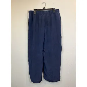 Abercrombie & Fitch Women’s Size Large Navy Dress Pants Wide Leg Pockets thumbnail 2