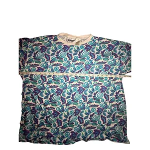 Gitano Vintage 90s Abstract T-Shirt Blue Large Boho‎ Retro Casual Festival Tee thumbnail 4