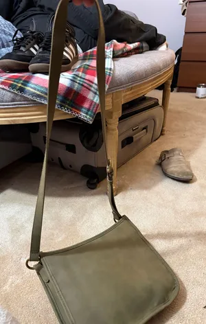 Olive green crossbody purse thumbnail 1