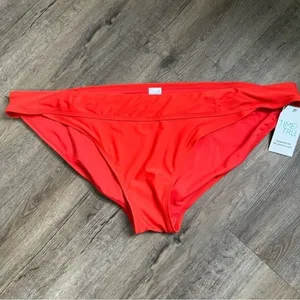Time and Tru Orange Mid Rise High Cut Bikini Bottoms Plus Size 3X NWT thumbnail 5