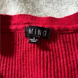 Timing Red Ribbed Knit Blouse thumbnail 2