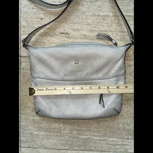KATE SPADE Pebble‎ Leather Purse Crossbody Shoulder HandBag Beige Tan Ivory thumbnail 9