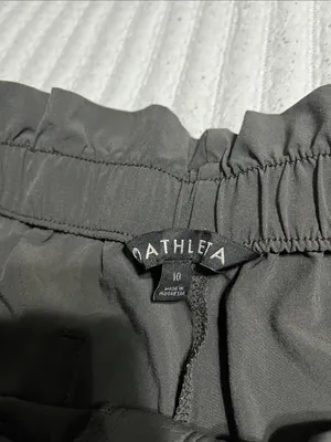 Athleta Black High-Waist Paperbag Belted Shorts thumbnail 2