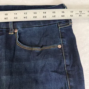 Seven7 Tummyless‎ High Rise Skinny Jeans Womens 12 Dark Wash Stretch Blue Denim thumbnail 6