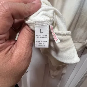 Nicole Miller Cozy Tie-Dye Loungewear Set Beige Cream Sweatshirt & Joggers Two-L thumbnail 11