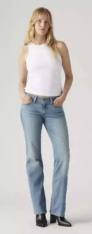 Levi's Superlow Bootcut‎ Jeans in Light Blue Size 24 thumbnail 1