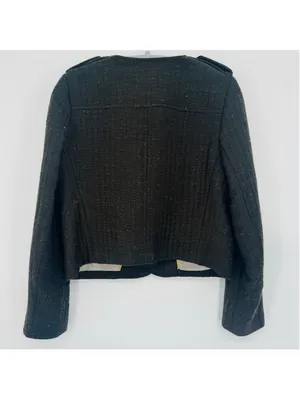 Cartonnier Brigade Blazer Jacket Size 4 Brown Gold Button Front Anthropologie thumbnail 2