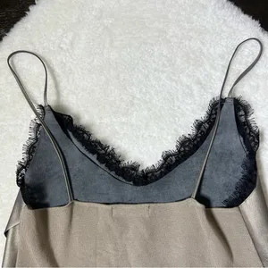 Zara Faux Leather Lace Trim Knit Back Cami thumbnail 11