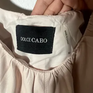 Dolce Cabo Mini Dress Medium Pink Faux Leather Ruched Fairy thumbnail 3