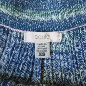 Urban Outfitters Ecote Boho Wide Leg Chevron Crop Knit Pants Blue Size X-Small thumbnail 5