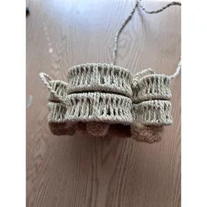 New Women’s Savanna Straw Cactus 🌵Handbag👜Purse Snap Closure Natural 7.5”x7.5” thumbnail 16