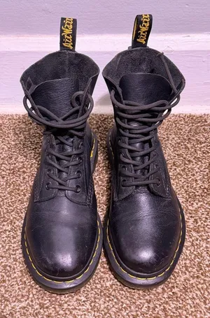 Dr. Martens 1460 Pascal Black Virginia Leather Soft Boots Women’s Size 6 thumbnail 1