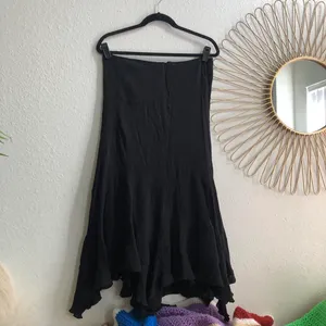 RARE Vintage Faded Glory Whimsygoth Gothic ruffle asymmetrical handkerchief hem maxi skirt Can be worn low or high rise Size 10/M (true to size)- measurements in pics #whimsigoth #steampunk #boho #cyber #western thumbnail 2