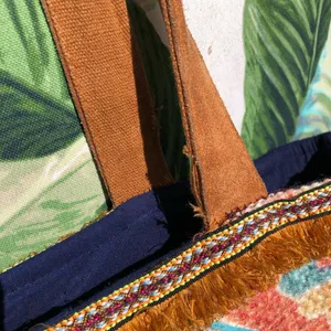 Large A & P Denim Carryall Tote thumbnail 12