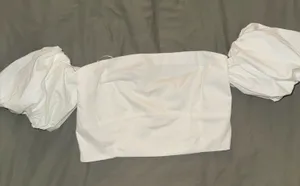 Abercrombie & Fitch White Smocked Top thumbnail 1