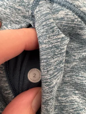 Lululemon Size 2 Always Alert 1/2 Zip Heathered Petrol Blue thumbnail 6